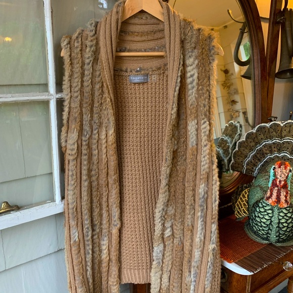 Bagatelle Real Genuine Fur Sweater Vest - Picture 4 of 10